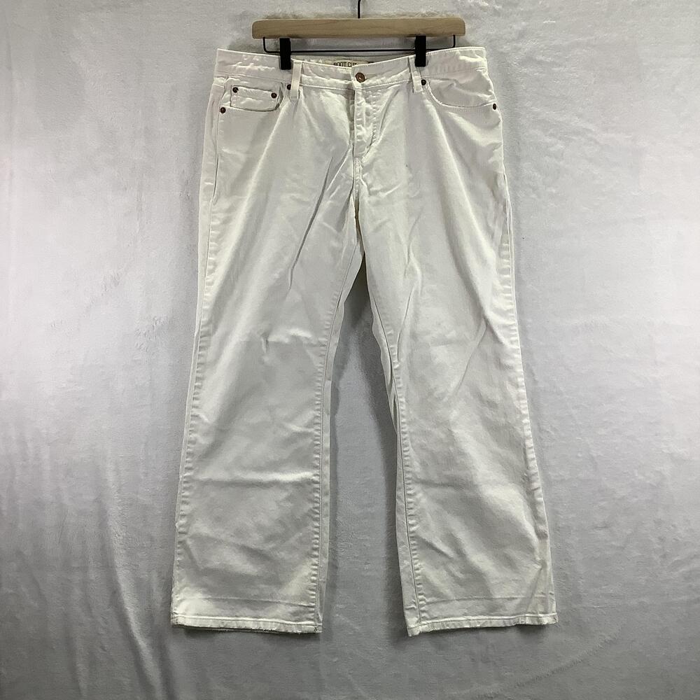 Levis 515 Boot Cut Jeans Womens 14M White Stretch Denim 27 Inseam Mid Rise